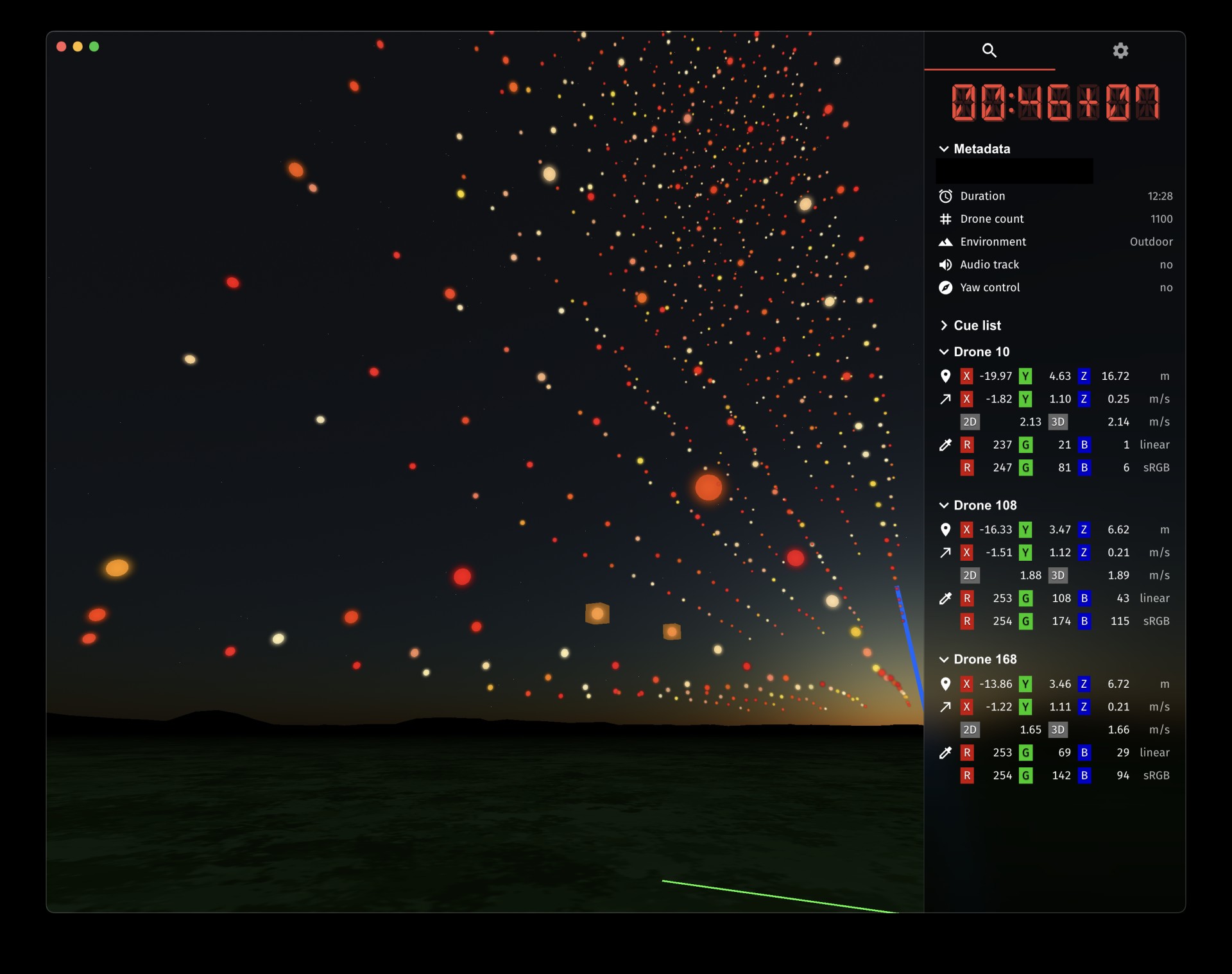 Skybrush Viewer 2.6.0 brings detailed drone show inspection features