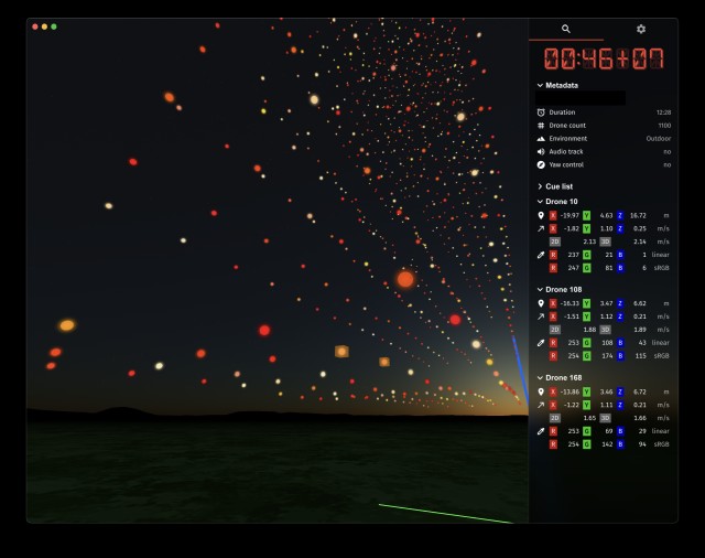 Skybrush Viewer 2.6.0 brings detailed drone show inspection features