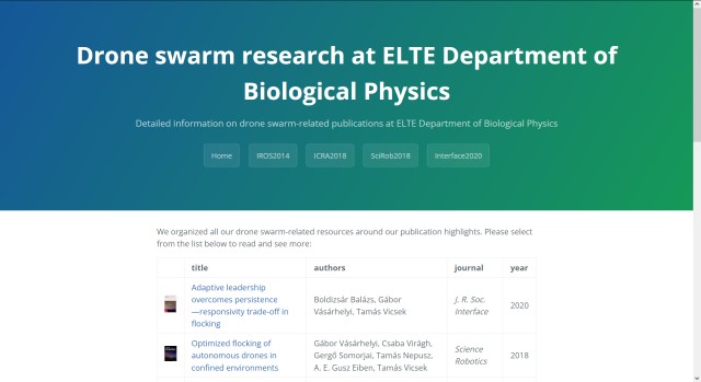 Drone Swarm Research @ ELTE